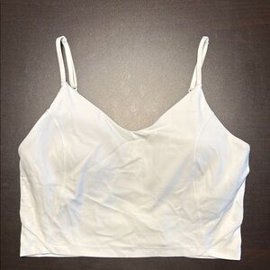 Lululemon White Align Cropped Cami Tank Top *Light Support, C/D Cup